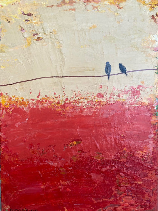 BLACK BIRDS ON A WIRE I