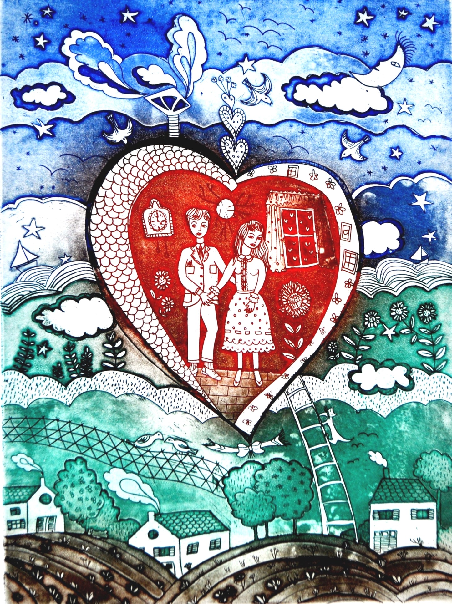 COLORFUL AND PLAYFUL JUST AS LOVE IS - VALENTINE GIFT CARD